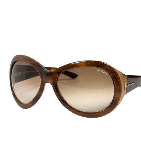 Tom Ford Elisabeth TF27 Sunglasses 62/17-125 Oval Brown Tortoise Gold Unisex - Picture 10 of 14